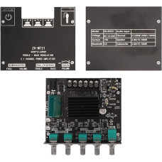 ZK MT21 Bluetooth Amplifier Board 50W×2+100W 2.1 Channel Subwoofer 12V-24V Audio Power Amplifier Module with Treble Bass Control Bluetooth AUX Inputs