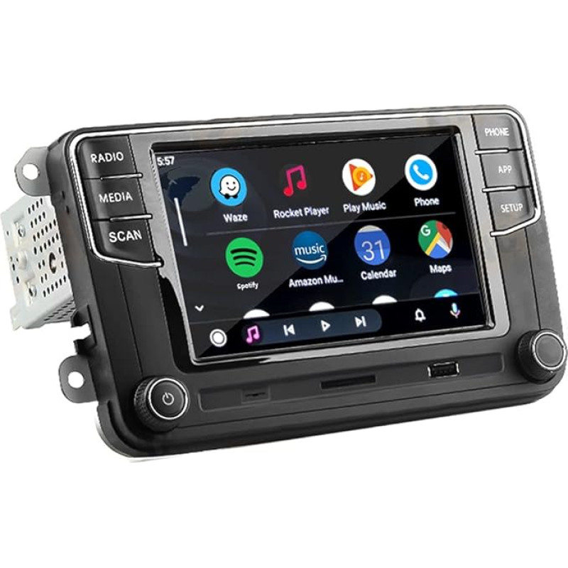 THEYAWWE automobilinis radijas Carplay Android automobilinis Bluetooth USB FM RVC automobilinis radijas VW Golf MK5 MK6 Passat B6 B7 Polo Caddy CC Jetta Bettle