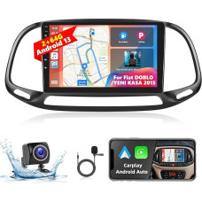 Podofo 2+64G automobilinis radijas Fiat Doblo 2015 YENI 2015 KASA 2015 su belaidžiu Carplay Android automobiline navigacija Android 13 1080p jutiklinis ekranas 9 colių BT/WiFi/FM/RDS/GPS/SWC/HiFi/Canbus + mikrofonas + AHD