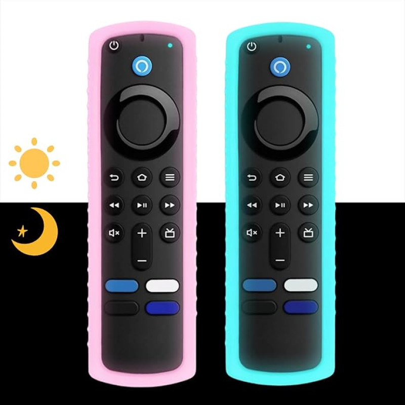 Remote Control Case, Friendly Silicone Material, Drop-Proof, Dustproof, Washable, Compatible with Most Models of 4K/Max Voice Remote Case, 2 Pack