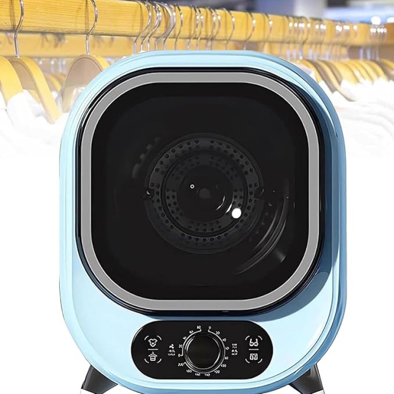 Ventilated Laundry Dryer, Small Portable Condenser, Compact Mini Spin Dryer, Perfect for Use on the Worktop or Wall, 0.8 kg Load Capacity, D-110V