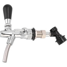 Reguliuojama statinė, alaus maišytuvas, statinės alaus virimo nerūdijančio plieno čiaupas su rutulinio užrakto skysčio srauto valdymu, 7,7 x 7,1 colio