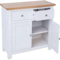 Ąžuolo baldai 2 durų ir 2 stalčių maža svetainės spintelė