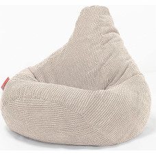 Lounge Pug, Gaming Bean Bag Chair Pom-Pom Cream