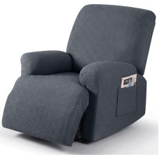 Timeles Schonbezüge für Liegestuhl, Sofa-Schonbezüge, Stretch, weich, waschbar (Einzelsitzer, grau)