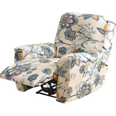 SDNAM Fotelio apsauginis užvalkalas krėslui su šonine kišene, 4 dalių skalbimo užvalkalas su šonine kišene, TV kėdės užvalkalas, atskirai valomas elastingas užvalkalas, skirtas atpalaiduojančiam fotelio užvalkalui (spalva: #45)