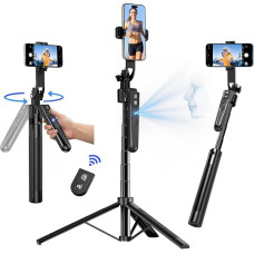 yAyusi 360° pasukimo trikojis su automatiniu veido sekimu, 180 cm ilgio telefono trikojis su judesio jutikliu, be programėlės, valdymas gestais, 