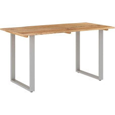 vidaXL Akacijų medžio masyvo valgomojo stalas Pramoninis medžio kraštas Medžio kamieno virtuvės stalas Valgomojo stalas Valgomojo stalas Valgomojo virtuvė 140 x 70 x 76 cm