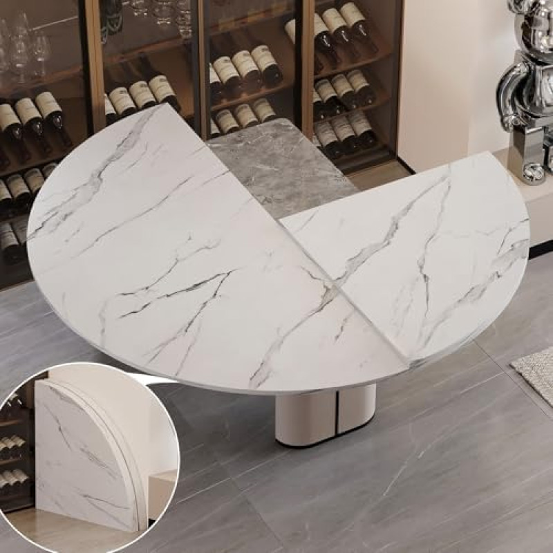 Große, runde, klappbare Tischplatte, 120-200 cm Durchmesser, runde Holztischplatte, platzsparend, Catering-Bankett-Partytisch ohne Beine, klappbare Tischplattenverlängerung, nur große, runde