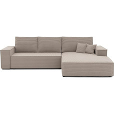 GREKPOL Sofa with Sleep Function 294 x 185 cm - Corner Sofa with Sleep Function and Bed Box - Sofa Bed with Bed Box - Sofa 3 Seater - Couch Right