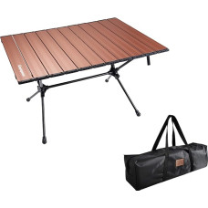Campingmoon T-520-RD 75.1 cm (L) x 55.1 cm (W) x 43.2 cm (H) Height Adjustable Ultra Compact Aluminium Camping Table