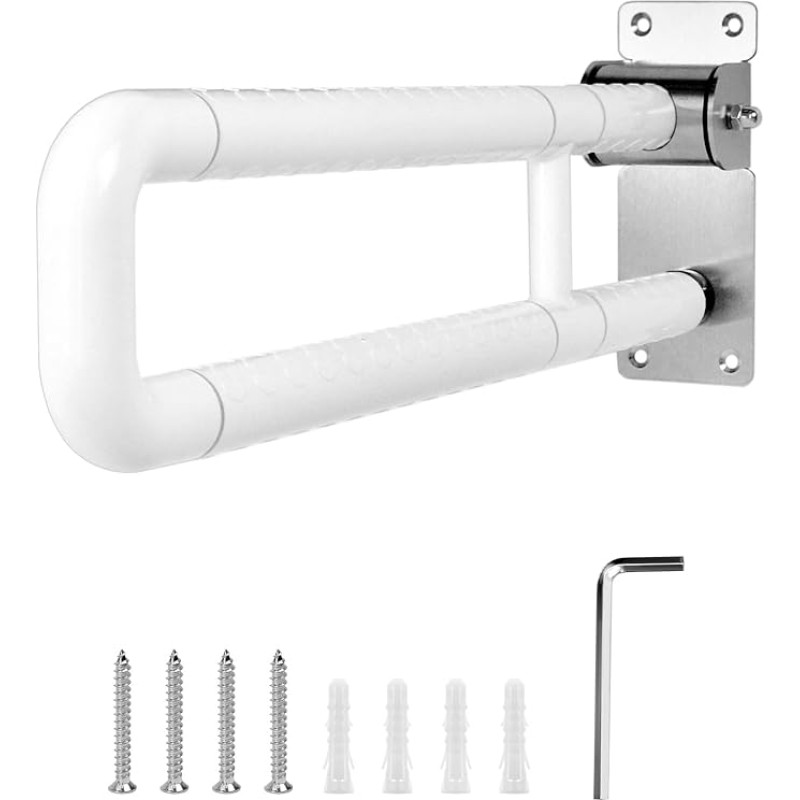 QWORK® Wall Support Handle, Foldable, 60 cm, Stainless Steel, Load Capacity 200 kg