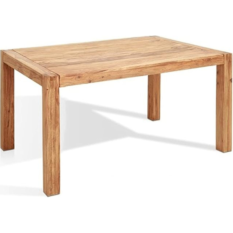 WOLFMÖBEL Yoga valgomojo stalas 140 x 90 cm Shisham Natural