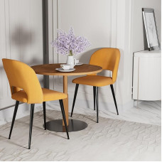 DHHOZAMZ 2 valgomojo kėdžių rinkinys, modernus ir stilingas, patogus minkštas krėslas, valgomojo arba valgomojo stalo krėslas, virtuvės krėslas, minkštas krėslas, svetainės krėslas, metalinės kojos, gilus