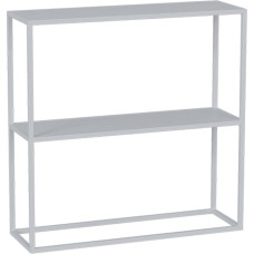 Rustic Industrial Slim Long Sofa Table, Two Tier Wrought Iron Console Table with Shelf for Entryway, Compact Display Stand for Behind Couch, White and Black