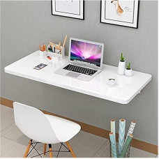 Klappbarer Schreibtisch zur Wandmontage, für kleine Räume, 60 x 30 cm, platzsparend, Wandmontage, Tisch für Küche/Heimbüro, Schwarz