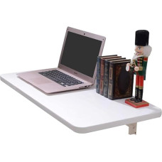 Weißer, an der Wand montierter Klapptisch für den Garten im Freien, Küchen-Frühstücksbartisch, Kleiner Klapptisch für Werkbank, platzsparend | Langlebig und pflegeleicht (Größe: L1