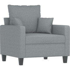 Tidyard Sessel, Loungesofa, Sofa Wohnzimmersofa, Designsofa, Sitzmöbel, Hellgrau 60 cm Stoff