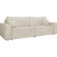 Mirjan24 Sofa-lova su 2 lovos dėžėmis ir L funkcija Kobaro Corduroy, sofa su miego funkcija, 3 vietų sofa, sofa-lova, minkštų sofų-lovų rinkinys (Poso 100)