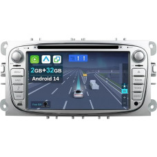 CADLEY Android 14 Autoradio für Ford Mondeo/S-max/C-max/Focus/Galaxy-mit Belaidis Apple CarPlay Android Auto DSP,Mirror Link,7-Zoll IPS,GPS navigacija,Bluetooth WiFi USB FM+Rückfahrkamera
