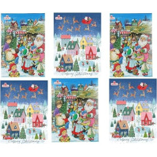 Onlineshop Nappy Advent Calendar Milk Chocolate 75 g 24 Doors Advent 2 Designs + Space Bar 6 x Bormann