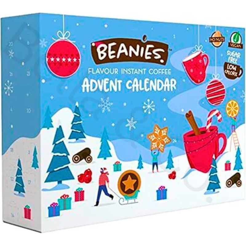 Beanies Coffee Advent Calendar 2023 Christmas | 24 Days Flavoured Coffee Gift Set | Christmas Coffee Gifts for Men & Women | 188 g