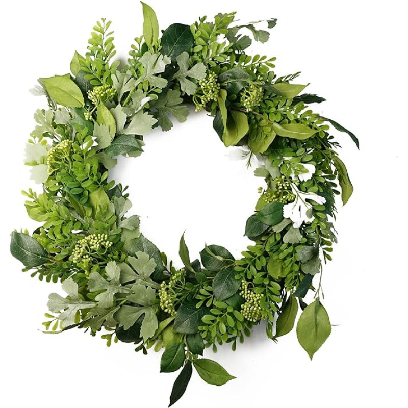 Leaf Design Artificial Flower Wreath