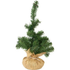 Avilia Small Green Christmas Tree 60cm with Jute Base Sturdy and Sturdy Easy to Assemble and Disassemble and Adaptable to Any Environment Thanks to Its Size - Christmas Decoration