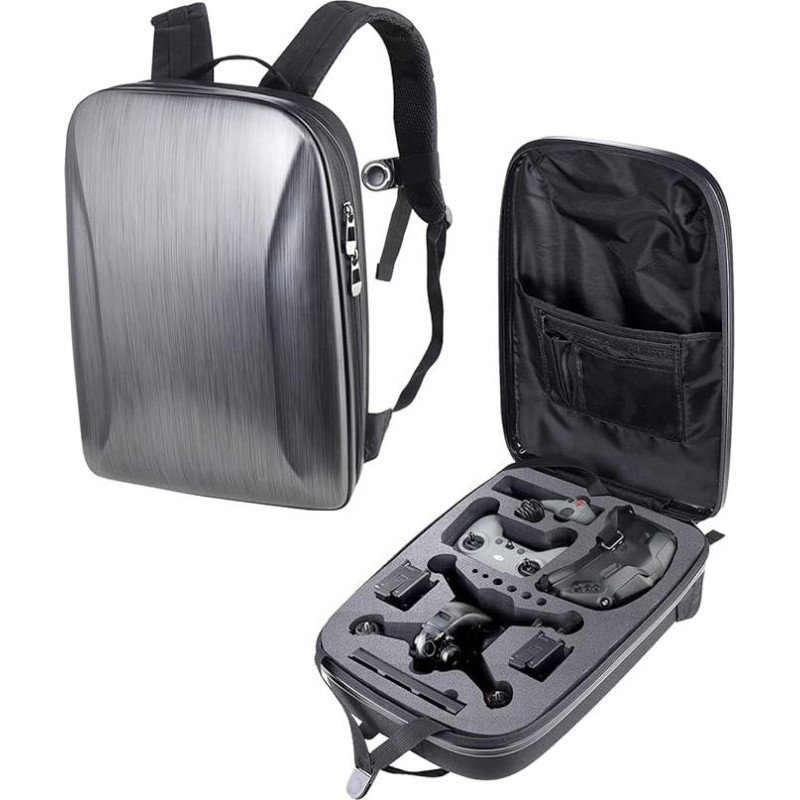 Miieomi Backpack for DJI FPV Combo and DJI FPV Drone Accessories, Waterproof Case Backpack for DJI FPV Accessories (DJI FPV Drone and Accessories Are Not Included), gray, Plain, unisex