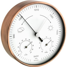 TFA Dostmann Analoge Wetterstation, für innen und außen, wetterfest, Barometer, Thermometer, Hygrometer, zur Wettervorhersage, (L) 160 x (B) 46 x (H) 160 mm