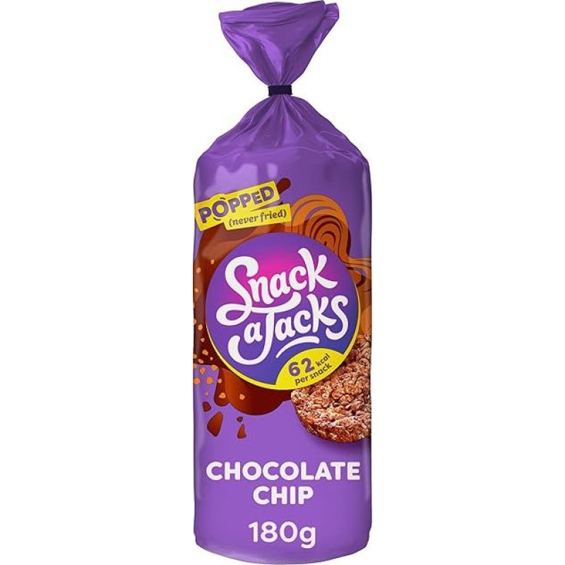 Snack A Jack Choc Chip Jumbo Rice Cakes 180 g