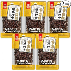 Spicy Chinese Snacks Spicy Spiced 5 Packs Big Latiao Hot & Spicy Stick Gluten Strips, Hot Wheat Snack Classic Hot Strips for Office, Casual Snack (108 g x 5 Pieces) (5 Pieces)