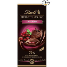 Lindt & Sprüngli Edelbitter Mousse Cranberry, Pack of 13 (13 x 150 g)