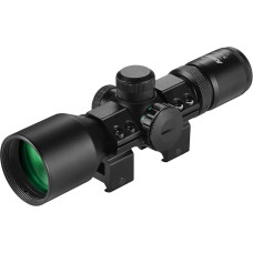 Paike 3-9x40 Compact Rifle Scope Tactical Rifle Look Red Green Illuminated Mil-Dot Reticle for Hunting