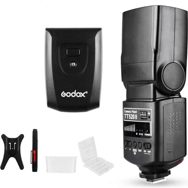 Godox TT520II Camera Flash Universal On-Camera Flash Electronic Speedlite Wireless Transmission for Canon Nikon Panasonic Olympus Pentax DSLR Camera