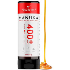 New Zealand Honey Co. Manuka Honey MGO 400+ | 500 g Squeeze Bottle | Active and Raw | Made in New Zealand | Certified Methylglyoxal Content | 500 g