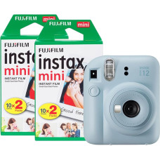 Fujifilm instax Mini 12 momentinis fotoaparatas su 40 nuotraukų pastelinės mėlynos spalvos