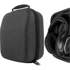 Geekria Shield Hülle für große Over-Ear-Kopfhörer, Ersatz-Schutzhülle aus Hartschale für die Reise mit Kabelaufbewahrung, kompatibel mit Sennheiser HD660s 2, HD599, AKG K371 (Dunkelgrau)