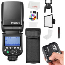 Godox TT685II-S TT685II-N TT685II-C TTL Speedlite didelės spartos sinchronizacija, 2.4G belaidė X sistema, suderinama su X2T-S X2T-N X2T-C belaidžiu paleidikliu (TT685II-C+X2T-C)