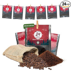 Premium Coffee Advent Calendar 2024 - Roasted with Love by People with Disabilities | Coffee Gift for Men and Women | Fair | 24 x 30 g Coffee Beans in Christmas Calendar