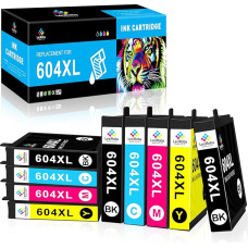 LeciRoba 604XL Ink Cartridges for Epson Expression Home XP-2200 XP-2205 XP-3200 XP-3205 XP-3205 XP-4200 XP-4205 WF-2910DWF WF-2930DWF WF-2935DWF WF-2950DWF Printer (Pack of 9)