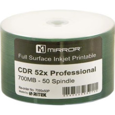 Ritek CD-R, Profiqualität, Weiß, bedruckbar, 50 Stück