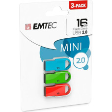 EMTEC D250 Mini 16 GB talpos USB 2.0 atmintinė - atmintis 16 GB, USB 2.0, A tipo USB jungtis, be dangtelio)