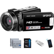 ORDRO HDV-B320 Full HD 1080P 30MP vaizdo kamera 18X skaitmeninis priartinimas IR naktinio matymo 