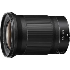 Nikon Nikkor Z 20mm f/1.8 S, fiksuoto židinio nuotolio, šviesus itin kampinis objektyvas f/1.8, juodas, Nital kortelė: 4 metų garantija