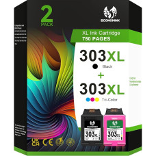 303 Ink Cartridges Multipack, 303 XL Black and Colour Compatible with HP 303 Printer Cartridges for Envy Photo 7134 7830 6232 6230 7130 6220 6234 7100 7155 7800 7834 7855 786 4 (2-pack) )