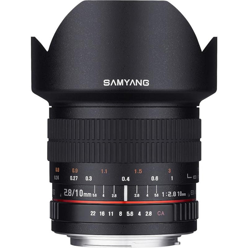 Samyang 10mm F2.8 ED AS NCS CS itin plataus kampo objektyvas Nikon skaitmeniniams veidrodiniams fotoaparatams su automatinio matavimo lustu (SY10MAF-N)