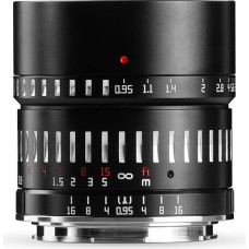 TTArtisan APS-C 50mm F/0.95 metalinis dėklas, suderinamas su M43 laikikliu, juodas ir sidabrinis