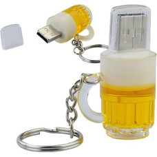 Ulticool - Beer Glass 32 GB USB Stick - Beer Glass Pen Drive Memory Stick Data Memory Stick - White Yellow