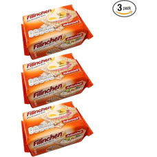 Filinchen Das Crusper-Brot Fibre 3 x 75 g Low Sugar Waffle Bread Crispbread Snack Crispbread Snack Pack of 3